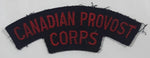 Canadian Provost Corps 1 5/8" x 4 3/4" Arched Shoulder Title Fabric Patch Badge