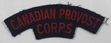 Canadian Provost Corps 1 5/8" x 4 3/4" Arched Shoulder Title Fabric Patch Badge