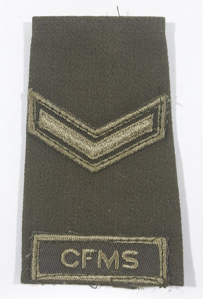 Vintage Canadian Forces Medical Services CFMS One Chevron 2 5/8" x 4 1/4" Shoulder Fabric Patch Badge