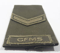 Vintage Canadian Forces Medical Services CFMS One Chevron 2 5/8" x 4 1/4" Shoulder Fabric Patch Badge
