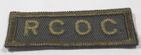 Vintage Royal Canadian Army RCOC Ordnance Corps 3/4" x 2 1/4" Bar Shoulder Fabric Patch Badge