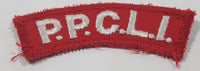 Vintage P.P.C.L.I. Princess Patricia's Canadian Light Infantry 1" x 2 7/8" Shoulder Fabric Patch Badge