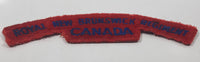 Vintage Royal New Brunswick Regiment Canada 1 3/8" x 5 1/4" Shoulder Fabric Patch Badge