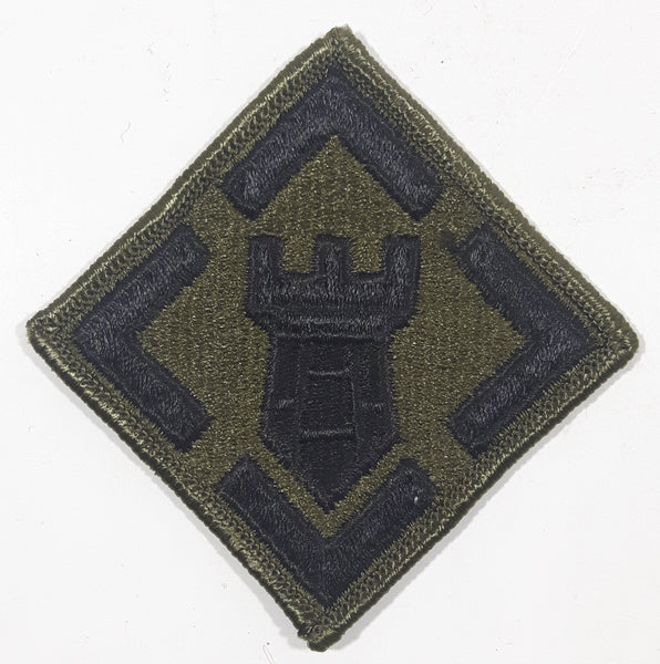 Vintage US Army 20th Engineer Brigade 2 1/4" x 2 1/4" Shoulder Fabric Patch Badge