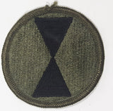 Vintage US Army 7th Infantry Division 2 1/2" Shoulder Fabric Patch Badge