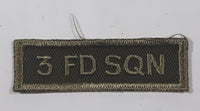 Vintage Royal Canadian Army 3 FD SQN 3rd Field Squadron 3/4" x 2 1/2" Bar Shoulder Fabric Patch Badge