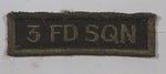 Vintage Royal Canadian Army 3 FD SQN 3rd Field Squadron 3/4" x 2 1/2" Bar Shoulder Fabric Patch Badge this