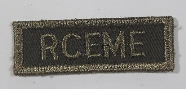 Vintage Royal Canadian Army RCEME Electrical Mechanical Engineers 3/4" x 2 1/4" Bar Shoulder Fabric Patch Badge