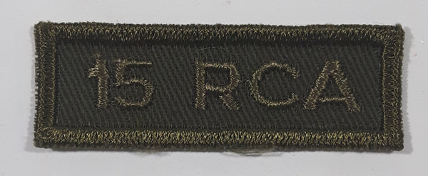 Vintage Royal Canadian Army 15 RCA 15th Artillery Regiment 3/4" x 2 1/4" Bar Shoulder Fabric Patch Badge
