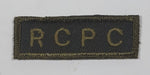 Vintage Royal Canadian Army RCPC Postal Corps 3/4" x 2 1/4" Bar Shoulder Fabric Patch Badge