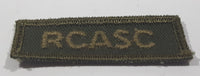 Vintage Royal Canadian Army Services Corps RCASC 3/4" x 2 1/4" Bar Shoulder Fabric Patch Badge