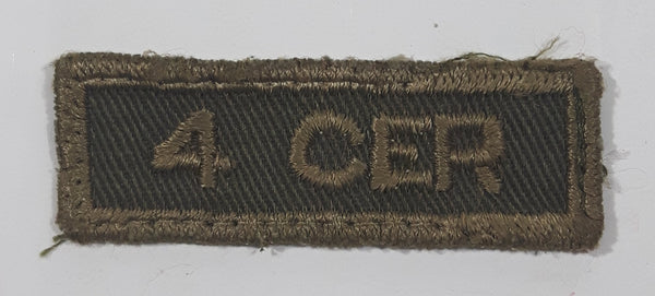 Vintage Royal Canadian Army 4 CER 4th Combat Engineer Regiment 3/4" x 2 1/4" Bar Shoulder Fabric Patch Badge