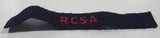 Royal Canadian RCSA Artillery Black with Red Letters 3/4" x 5 1/4" Fabric Patch Badge