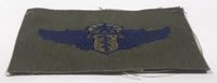 Vintage USAF US Air Force Flight Senior Nurse Medic Dark Blue Thread Olive Green 2 1/8" x 3 3/4" Fabric Patch Badge Insignia