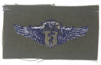 Vintage USAF US Air Force Flight Senior Nurse Medic Dark Blue Thread Olive Green 2 1/8" x 3 3/4" Fabric Patch Badge Insignia