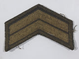 Vintage Corporal Two Chevrons 1 1/2" x 2 1/4" Shoulder Fabric Patch Badge