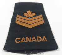 Vintage Canadian Army Sergeant Rank Non-Commissioned 2 3/4" x 4 1/4" Shoulder Fabric Patch Badge