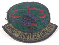 Vintage USAF US Air Force 3700th Contracting Squadron Subdued 2 3/4" x 3" Fabric Patch Badge Insignia