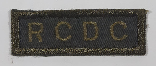Vintage Royal Canadian Army RCDC Dental Corps 7/8" x 2 1/4" Bar Shoulder Fabric Patch Badge