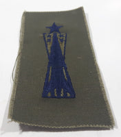 Vintage USAF US Air Force Missile Maintenance Dark Blue Thread Olive Green 2" x 4 1/2" Fabric Patch Badge Insignia