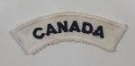 Canadian Army Canada Military Black Thread on White 7/8" x 3" Fabric Patch Badge