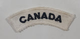 Canadian Army Canada Military Black Thread on White 7/8" x 3" Fabric Patch Badge