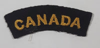 Canadian Army Canada Military Yellow Thread on Black 3/4" x 3" Fabric Patch Badge