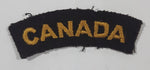 Canadian Army Canada Military Yellow Thread on Black 3/4" x 3" Fabric Patch Badge