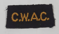 Vintage Canadian Army CWAC Canadian Women's Army Corp 1" x 2 1/4" Bar Shoulder Fabric Patch Badge