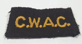 Vintage Canadian Army CWAC Canadian Women's Army Corp 1" x 2 1/4" Bar Shoulder Fabric Patch Badge