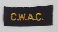 Vintage Canadian Army CWAC Canadian Women's Army Corp 1" x 2 1/2" Bar Shoulder Fabric Patch Badge