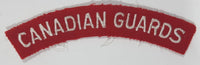 Vintage Royal Canadian Guard White Thread on Red 3/4" x 4 1/2" Fabric Patch Badge Insignia