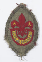 Vintage Boy Scouts of Canada Tenderfoot 1 1/4" x 2" Fabric Patch Badge Insignia
