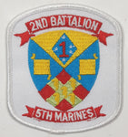 Vintage US Marines 2nd Battalion 5th Marines 3" x 3 1/4" Fabric Patch Badge Insignia