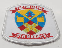 Vintage US Marines 2nd Battalion 5th Marines 3" x 3 1/4" Fabric Patch Badge Insignia