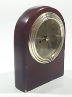 Vintage Michael C. Fina Fifth Avenue 5" Tall Arched Wood Cased Desk Clock