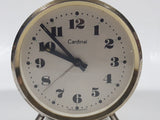Vintage Cardinal 4 3/8" Tall Wind Up Alarm Clock Made in Czechoslovakia