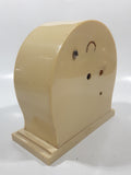 Antique Ivory PY-RA-LIN Eight Day Cream Colored Arched 5" Tall Wind Up Alarm Clock Made in U.S.A.