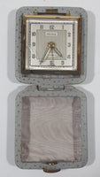 Vintage Rensie Ten Jewels Grey Cased Travel Alarm Clock Made in Germany Crack in Glass