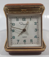 Vintage Ingraham Luminous Brown Cased Travel Alarm Clock Made in Japan