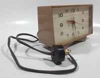 Vintage General Electric Telechron 6" Wide Plug In Travel Alarm Clock Model 7H215 Made in U.S.A.