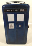 2012 BBC Doctor Who Police Public Call Box Tardis Shaped Embossed Tin Metal Lunch Box