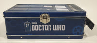 2012 BBC Doctor Who Police Public Call Box Tardis Shaped Embossed Tin Metal Lunch Box