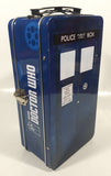 2012 BBC Doctor Who Police Public Call Box Tardis Shaped Embossed Tin Metal Lunch Box