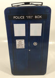 2012 BBC Doctor Who Police Public Call Box Tardis Shaped Embossed Tin Metal Lunch Box