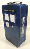 2012 BBC Doctor Who Police Public Call Box Tardis Shaped Embossed Tin Metal Lunch Box