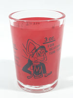 Vintage Libbey "Here's How!" Red 3 1/8" Tall Shot Glass Shooter