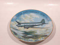 Robert J. Banks Special Edition Fiftieth Anniversary 1936-1986 Douglas DC-3 Airplane 8 1/2" Porcelain Collector Plate