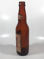 Vintage Lucky Lager Extra Dry Beer 9" Tall Amber Brown Glass Bottle