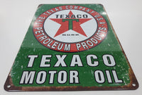 Texaco Motor Oil Vintage Style 7 3/4" x 11 3/4" Tin Metal Sign